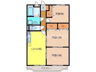 グラース蔵上参番館の物件間取画像